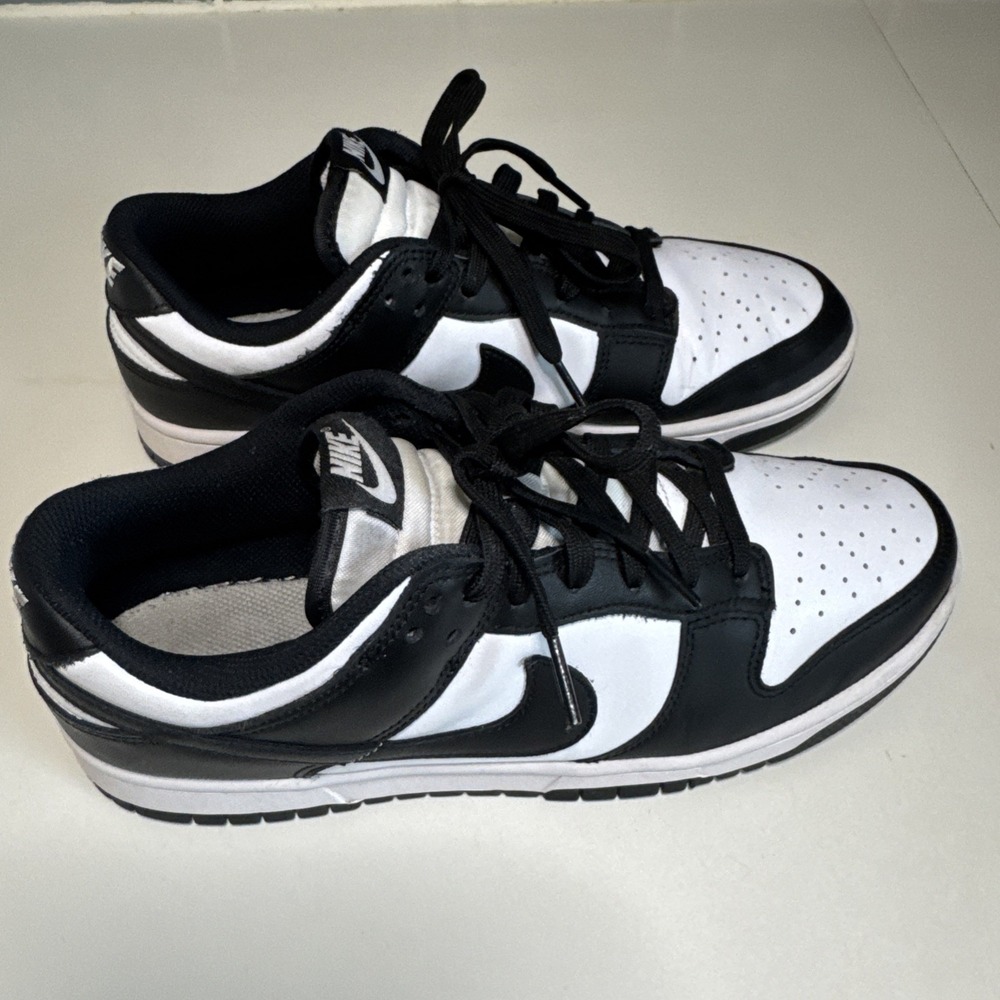 Size 10- Nike Dunk Low Black White - Picture 4 of 7